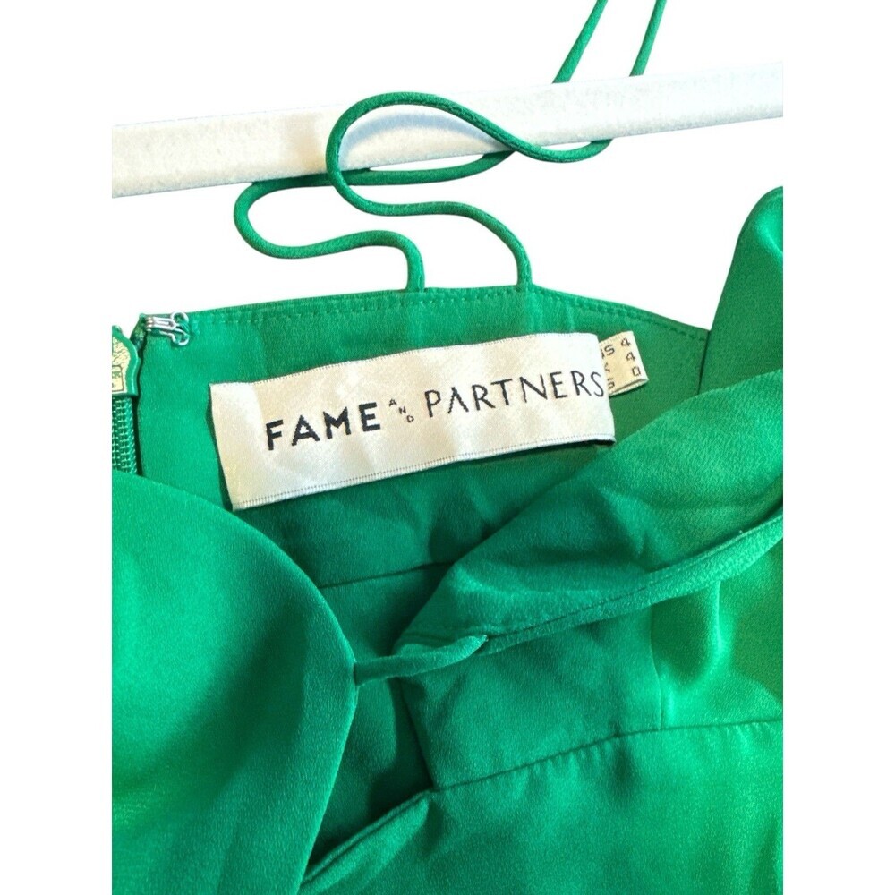 Fame & Partners Green Maxi Dress Cutout Strappy Back Spring Formal Size 0 Prom - Picture 3 of 7